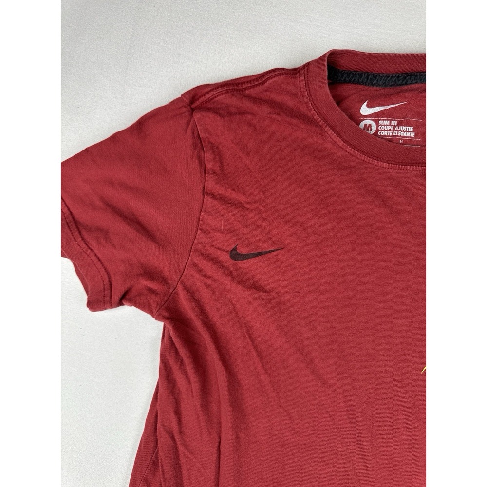 Nike Cristiano Ronaldo CR7 Soccer T Shirt Red Swoosh Football Mens Medium - Picture 6 of 12
